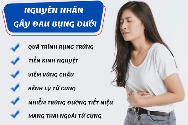 Đau bụng dưới do nhiều nguyên nhân khác nhau gây ra