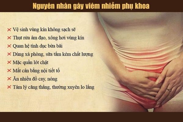 Nguyên nhân gây viêm nhiễm phụ khoa nữ giới