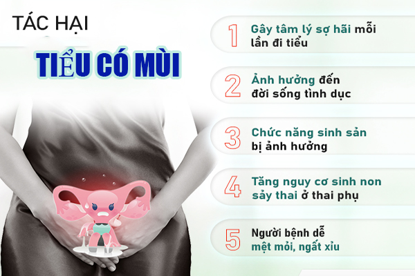 Tiểu có mùi hôi không điều trị gây tác hại